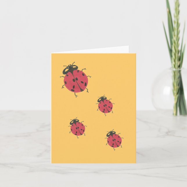 Karate Kat ladybug leere notecard Karte (Vorderseite)