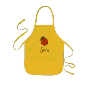 Karate Kat Marienkäfer-Schürze--zum Personalisiere Kinderschürze