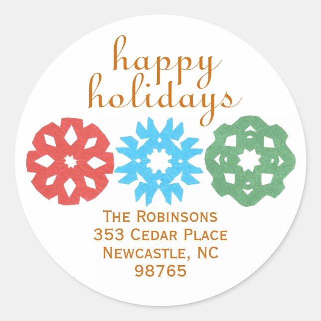 Karate Kat return-address label Runder Aufkleber (Vorderseite)