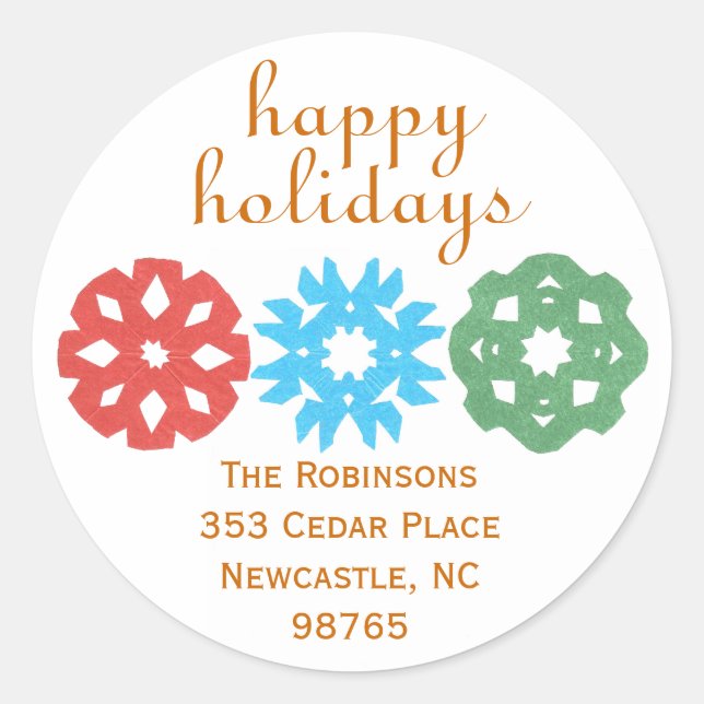 Karate Kat Rückadresslabel Runder Aufkleber (Vorderseite)