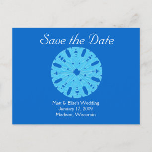 Karate Kat Winterhochzeit Save-the-Date Ankündigungspostkarte