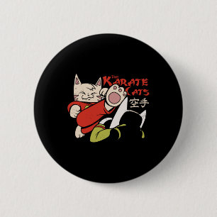 Karate-Katze für Männer Frauen Kinder Button