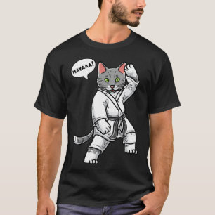 Karate Katze Schwarzgurtel Martial Training Taekwo T-Shirt