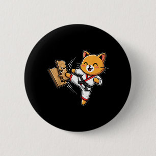 Karate Katze Taekwondo Button