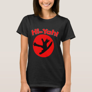 Karate Kiai Ninja-Katze Kampfkunst T-Shirt
