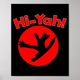 Karate Kiai Ninja Katze Martial Ar Poster