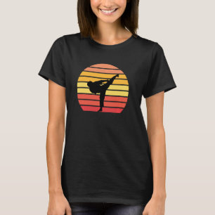 Karate Kick Sonnenuntergang Full shotokan Kontakt T-Shirt