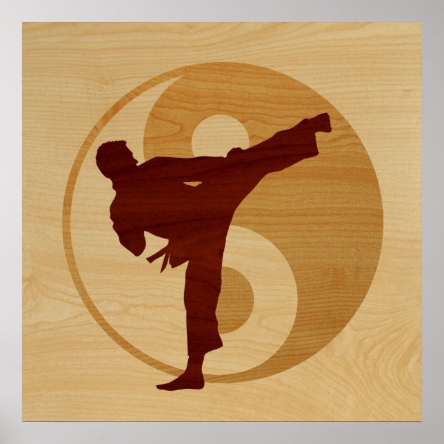 Karate Kick-Yin Yang Poster (Vorne)