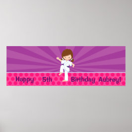 Karate Kid Girl Lila Rays Plakat Lila Gürtel