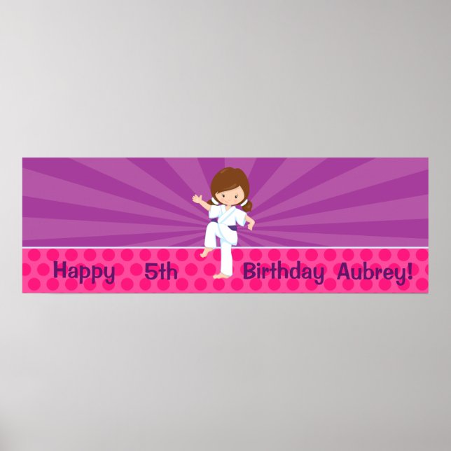 Karate Kid Girl Lila Rays Plakat Lila Gürtel (Vorne)