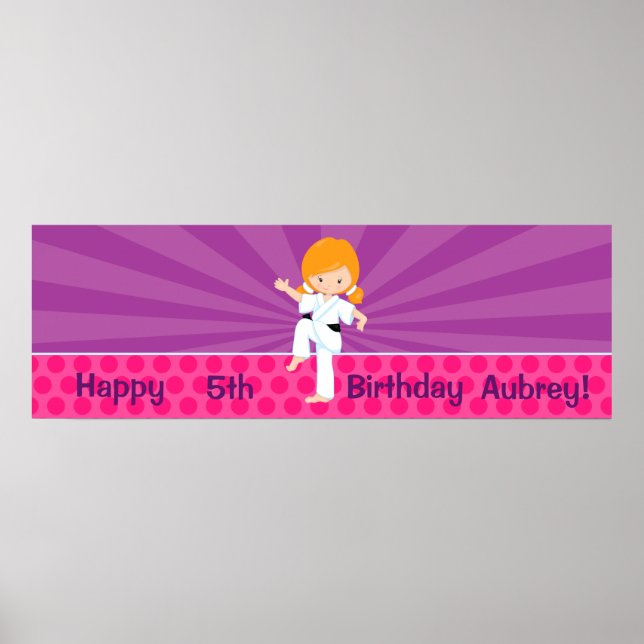 Karate Kid Girl Lila Rays Poster Red (Vorne)