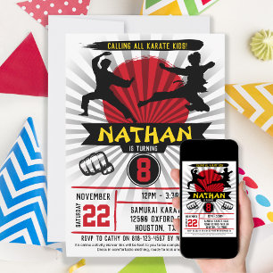 Karate Kid Martial Arts Cobra Kai Einladung