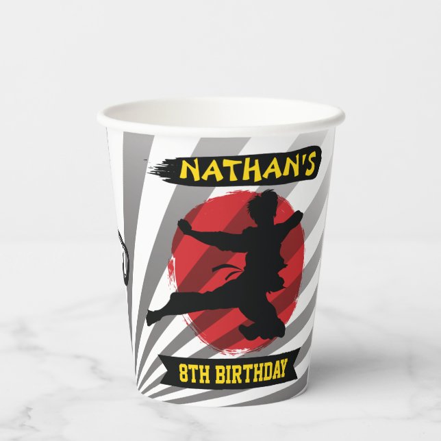 Karate Kid Martial Arts Cobra Kai Pappbecher (Rückseite)