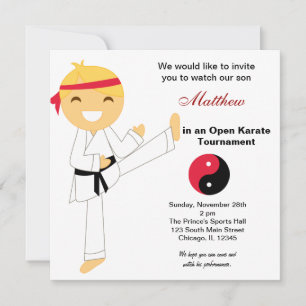 Karate Kids Tournament Einladung