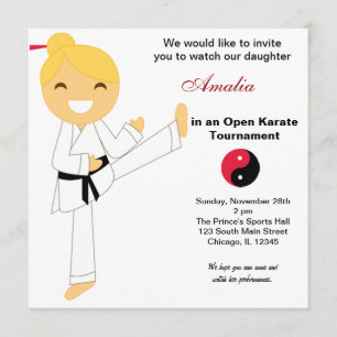 Karate Kids Tournament Einladung