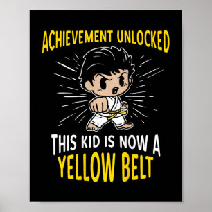 Karate-Kinderschüler-Gelb-Gürtel-Auszeichnung T-Sh Poster