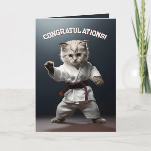 Karate Kitten Dankeskarte