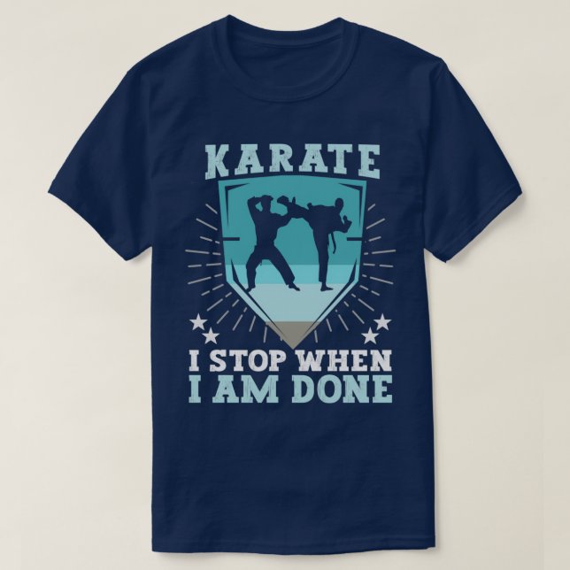 Karate Kmpfer Martial Arts Karate Trainer T-Shirt (Design vorne)