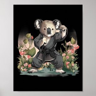Karate Koala Tier MMA Taekwondo Kampfsport Poster