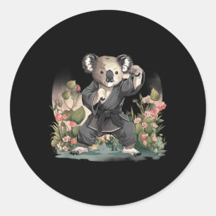 Karate Koala Tier MMA Taekwondo Kampfsport Runder Aufkleber