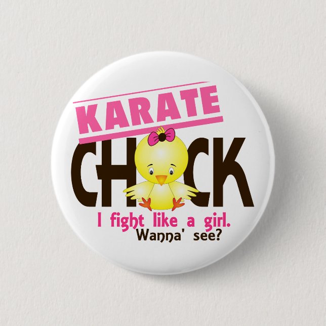 Karate-Küken 1 Button (Vorderseite)