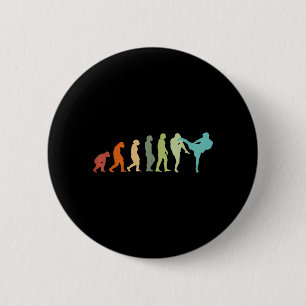 Karate Kung-Fu Evolution Kickboxer Muay Thai MMA Button