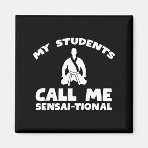 Karate Kung Fu Sensai Lehrer - Kampfsportarten Magnet