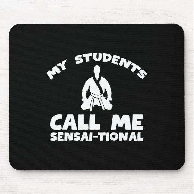 Karate Kung Fu Sensai Teacher - Kampfkünste Mousepad (Vorne)