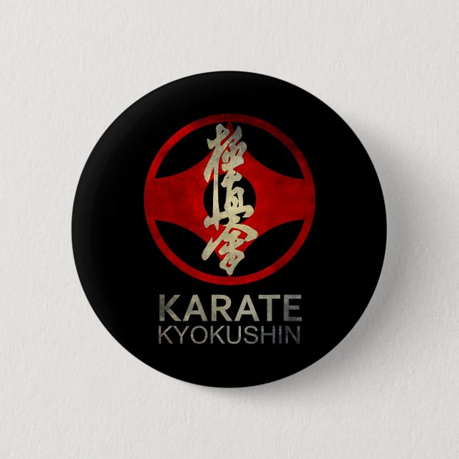 Karate Kyokushin Button (Vorderseite)