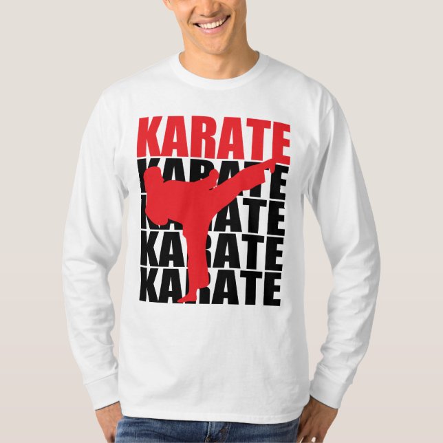 Karate-langer Hülsen-T - Shirt (Vorderseite)