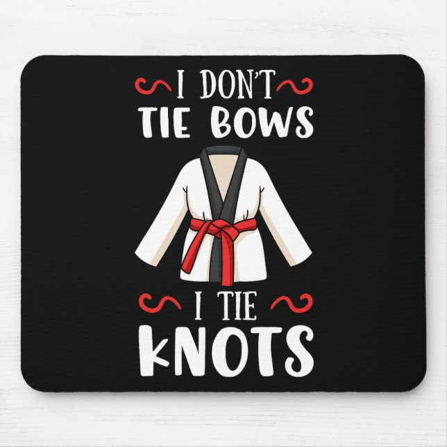 Karate-Lehrer Karateka-Schüler Kampfsport Rot B Mousepad (Vorne)