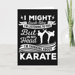 Karate-Lehrer Karateka-Schüler Liebhaber von Kampf Karte
