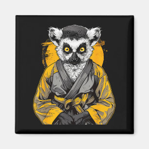Karate Lemur Tier Mma Taekwondo Kampfsport Magnet