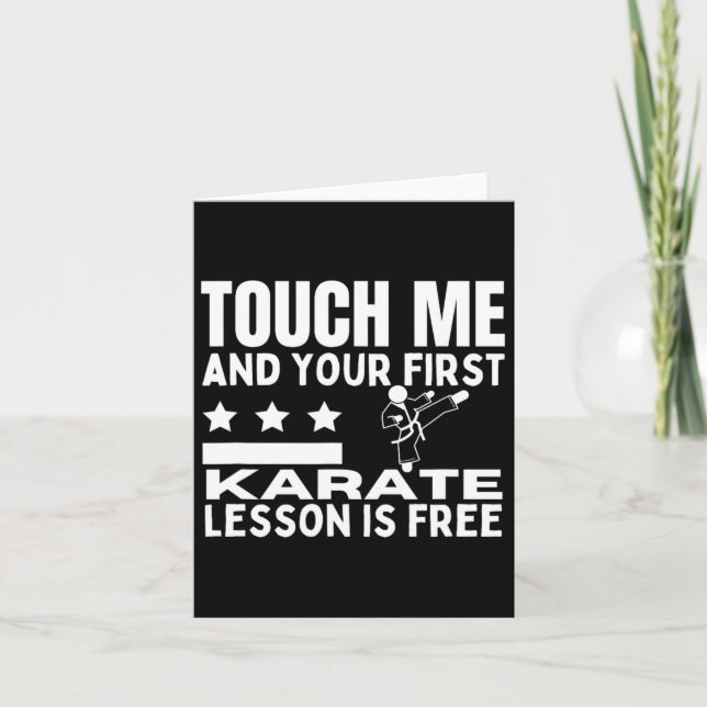 Karate Lesson Free Coach Funny Karateka Karte (Vorderseite)