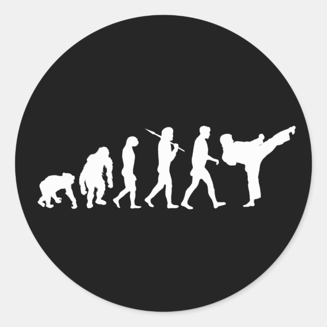 Karate Liebhaber Dojo-Schulungsgeschenk Runder Aufkleber (Vorderseite)