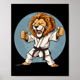 Karate Löwe Kickboxen Taekwondo Jiu-Jitsu Mma Mar Poster