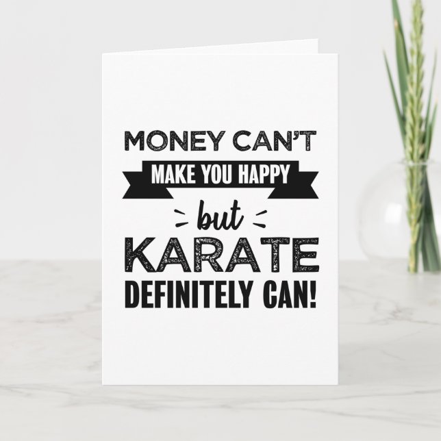 Karate macht dich glücklich Funny Gift Karte (Vorderseite)