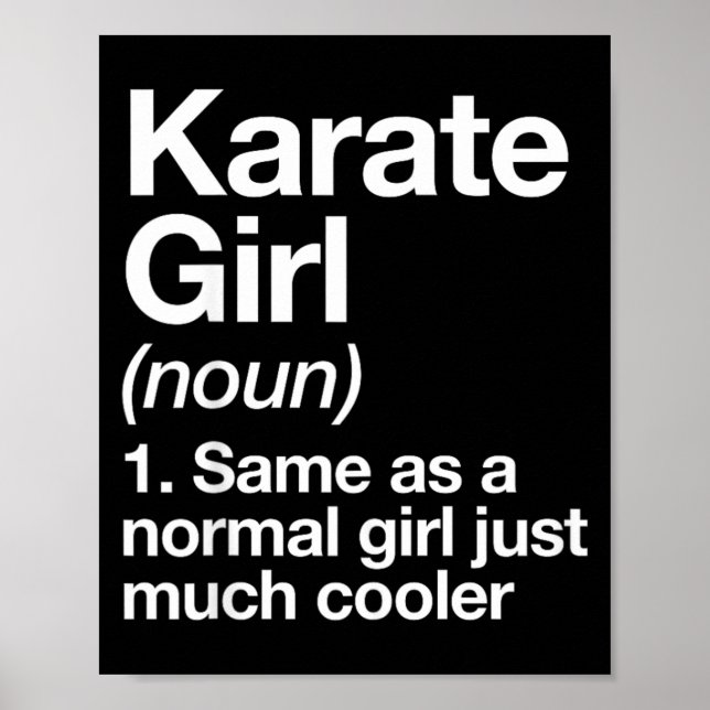 Karate-Mädchen Definition Lustig Sassy Sportarten  Poster (Vorne)