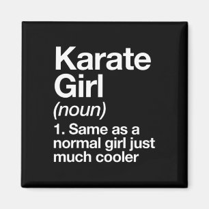 Karate-Mädchen Definition Lustig und Sy Sports Mar Magnet