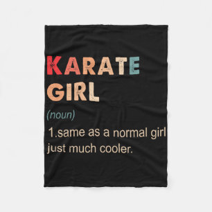 Karate-Mädchen Definition Lustiges Karate-Liebhabe Fleecedecke