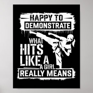Karate-Mädchen-Empowerment-Zitat  Poster
