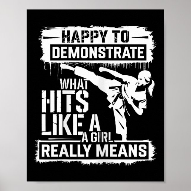 Karate-Mädchen-Empowerment-Zitat  Poster (Vorne)