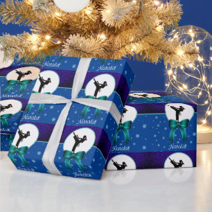 Karate Mädchen Glitter und Bow Schneeglöckchen Geschenkpapier