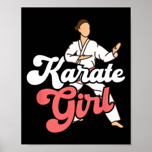 Karate Mädchen Kämpfer Selbstverteidigung Karateka Poster