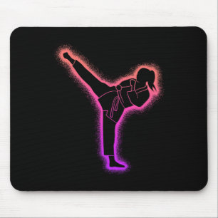 Karate-Mädchen Kampfsport Frauen Mädchen Taekwondo Mousepad