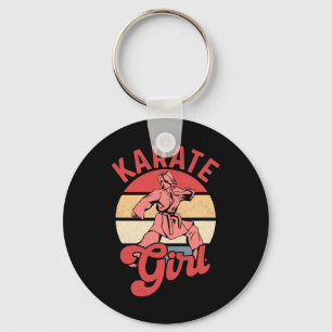 Karate-Mädchen Karateka Selbstverteidigung Kämpfer Schlüsselanhänger