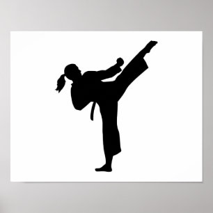 Karate-Mädchen Poster