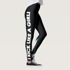 Karate-Mädchen - schwarze Motto-Leggings Leggings