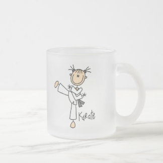 Karate-Mädchen-T-Shirts und Geschenke Mattglastasse