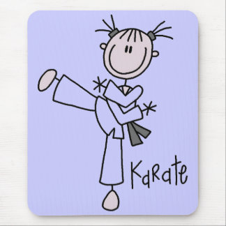 Karate-Mädchen-T-Shirts und Geschenke Mousepad